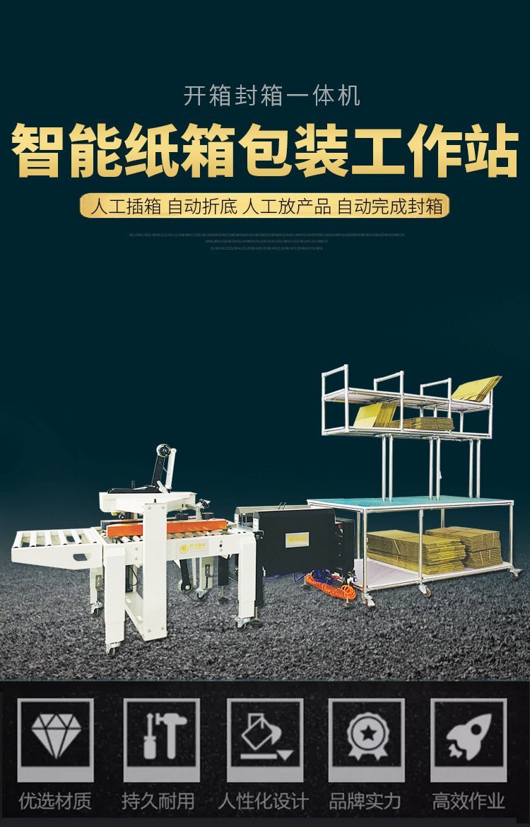 跋涉智能SmartK03工廠倉(cāng)庫(kù)紙箱包裝開箱封箱一體機(jī) 電商全自動(dòng)包裝的效率革命